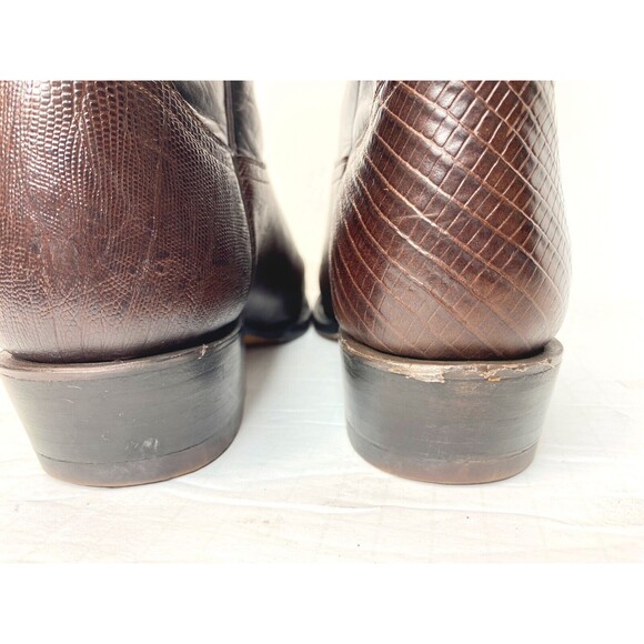 RUDEL BOTAS Brown Leather Western Boots Mens Size 26 EE/ Us 8 Mexico ❤️ - Picture 8 of 16